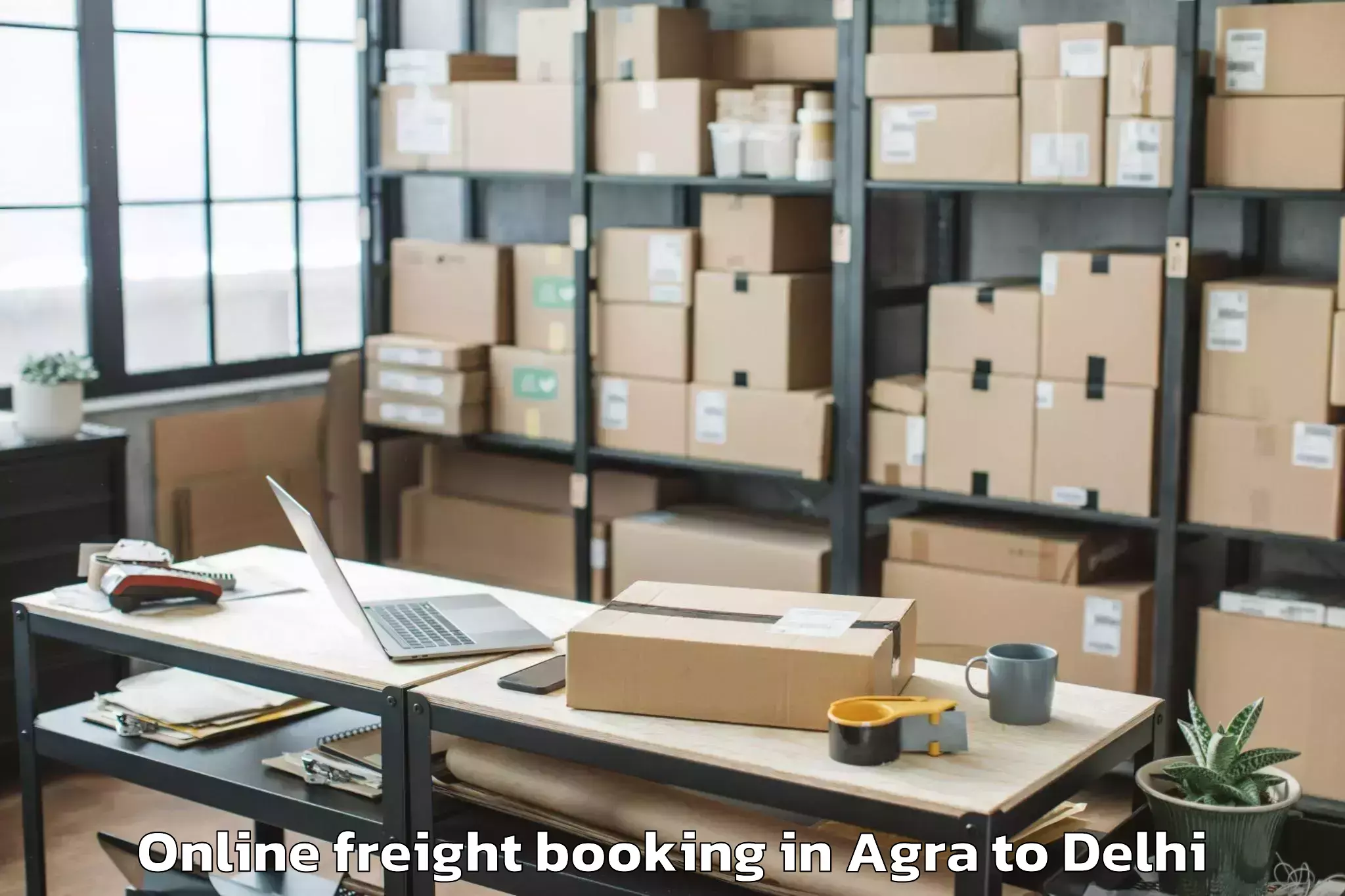 Professional Agra to East Delhi Online Freight Booking